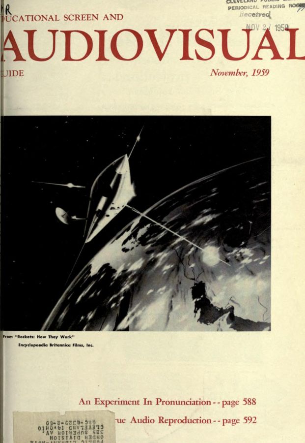 EDUCATIONAL SCREEN magazine side cover November 1959