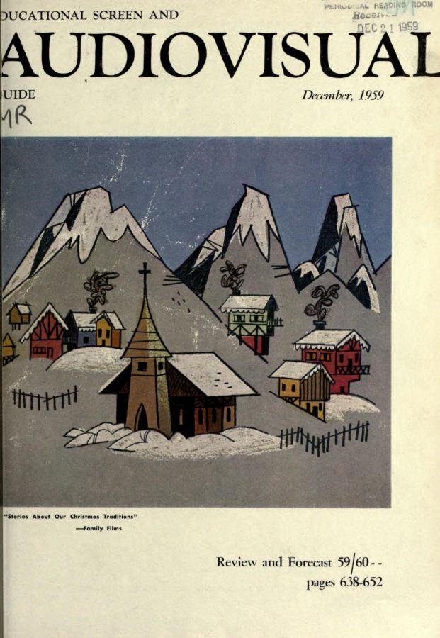 EDUCATIONAL SCREEN magazine side cover December 1959