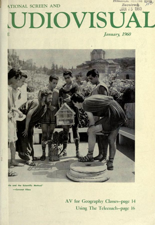 EDUCATIONAL SCREEN magazine side cover January 1960