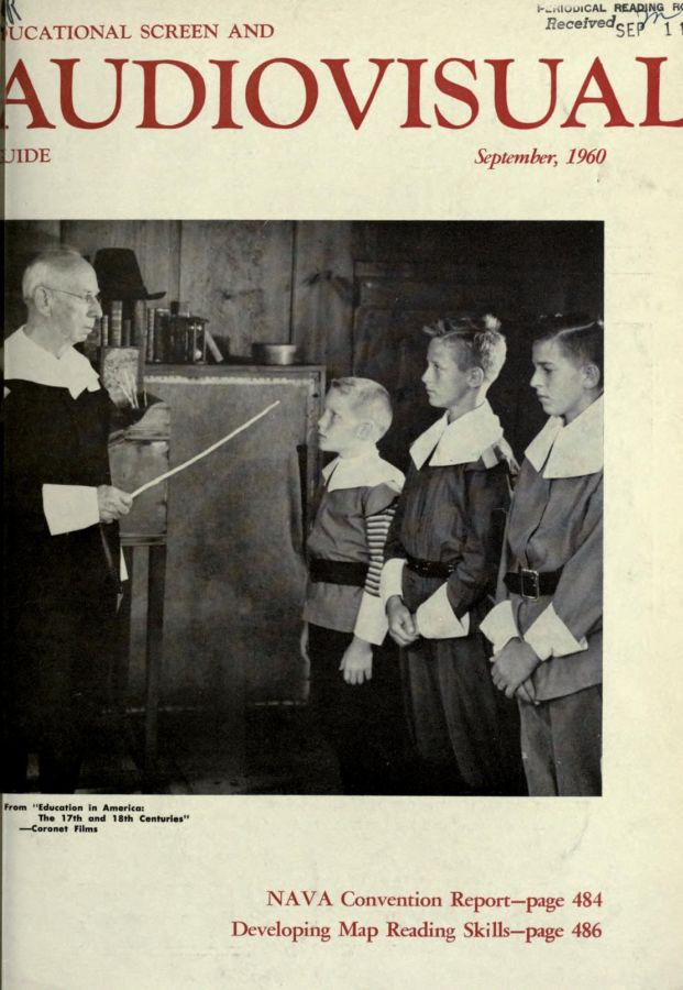 EDUCATIONAL SCREEN magazine side cover September 1960