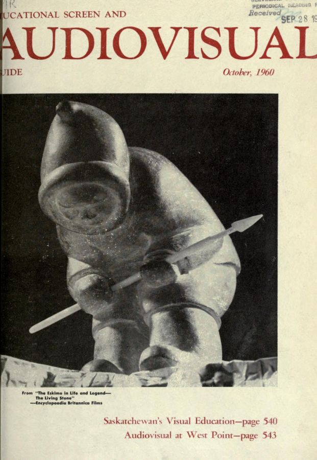 EDUCATIONAL SCREEN magazine side cover October 1960