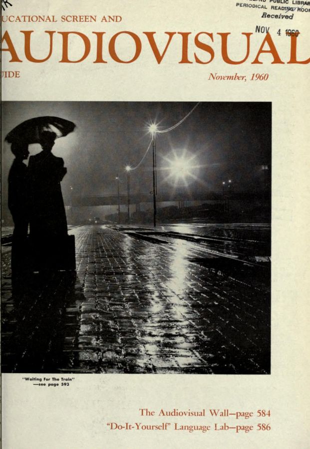EDUCATIONAL SCREEN magazine side cover November 1960