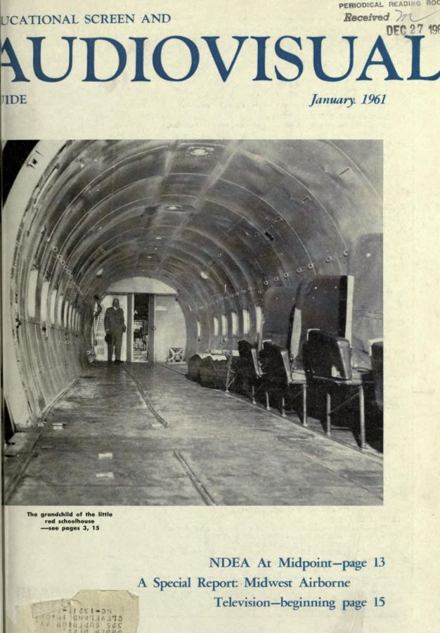 EDUCATIONAL SCREEN magazine side cover January 1961