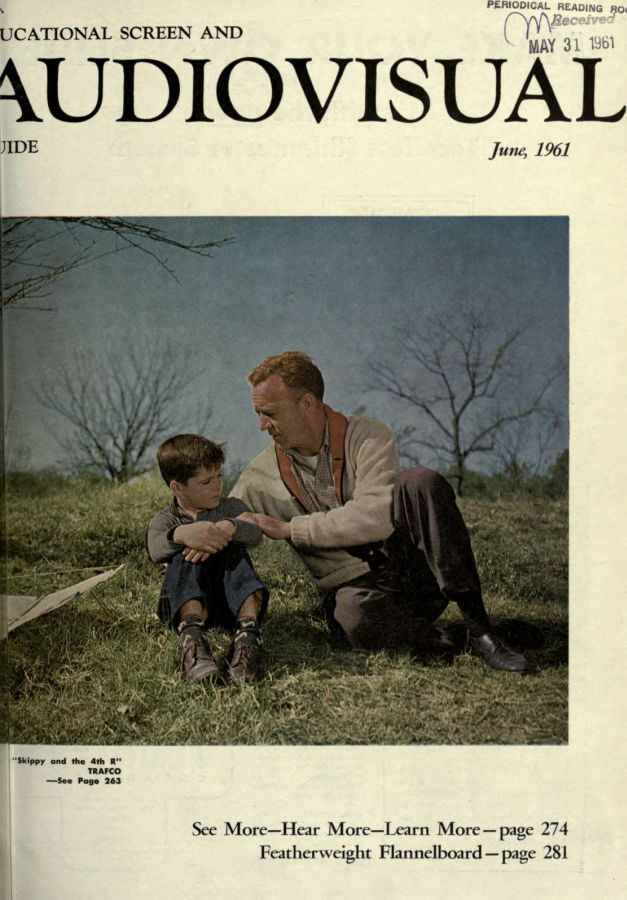 EDUCATIONAL SCREEN magazine side cover June 1961
