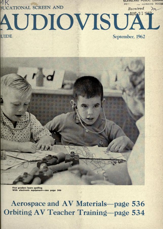 EDUCATIONAL SCREEN magazine side cover September 1962