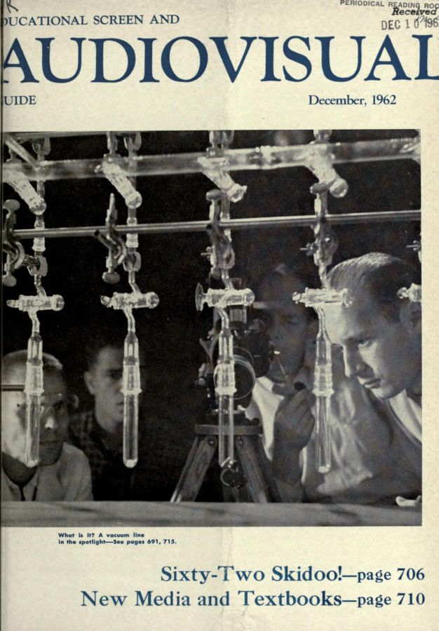 EDUCATIONAL SCREEN magazine side cover December 1962