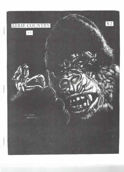 EERIE COUNTRY magazine side cover Issue 3  1980