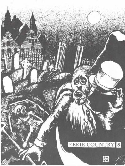 EERIE COUNTRY magazine side cover Issue 8  1982