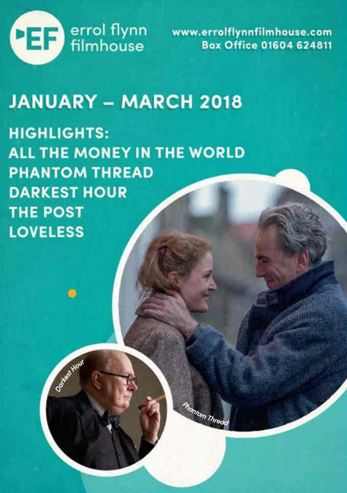 ERROL FLYNN FILMHOUSE magazine side cover  January/March 2018