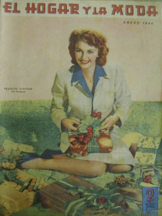 EL HOGAR Y LA MODA magazine side cover  January 1945