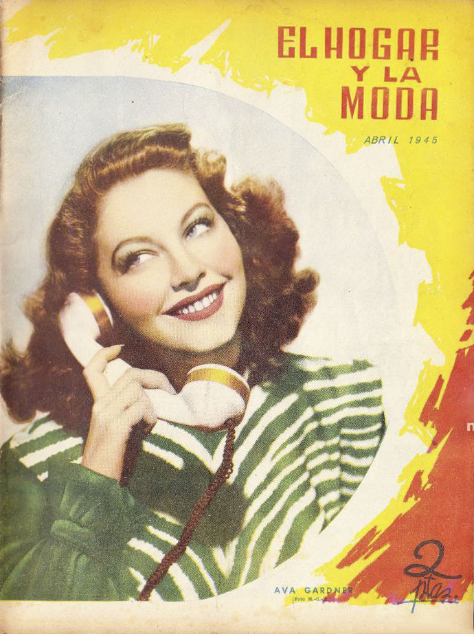 EL HOGAR Y LA MODA magazine side cover  April 1945