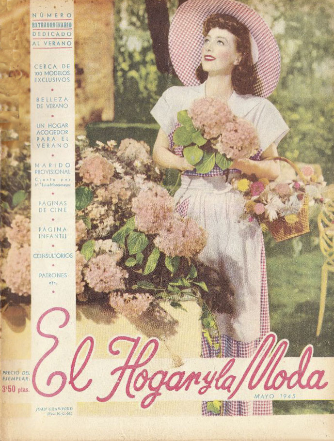 EL HOGAR Y LA MODA magazine side cover  May 1945