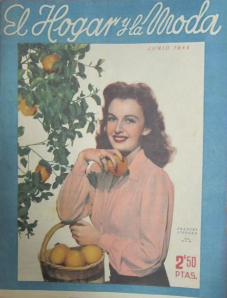 EL HOGAR Y LA MODA magazine side cover  June 1945