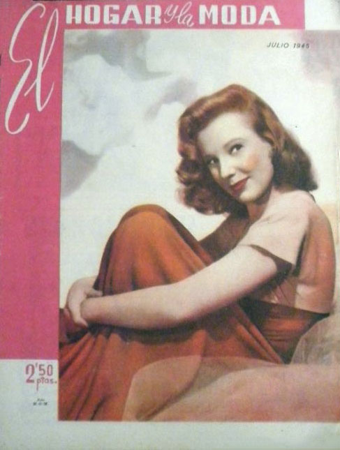 EL HOGAR Y LA MODA magazine side cover  July 1945