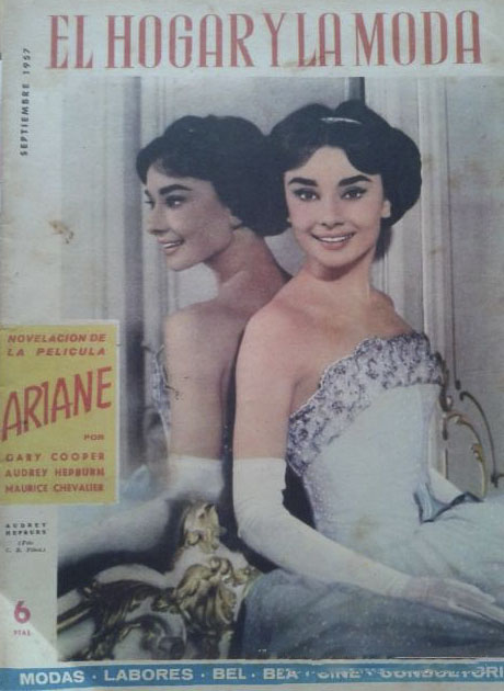 EL HOGAR Y LA MODA magazine side cover Issue 1348  September 1957