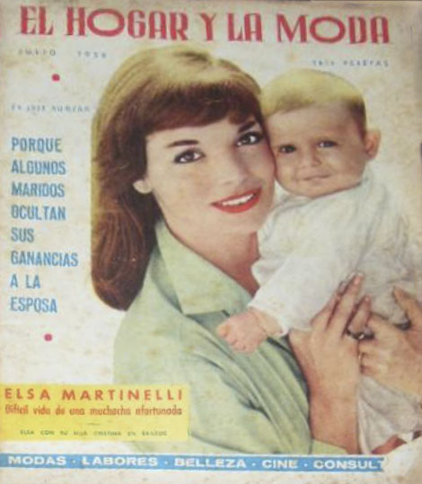EL HOGAR Y LA MODA magazine side cover Issue 1258  July 1958