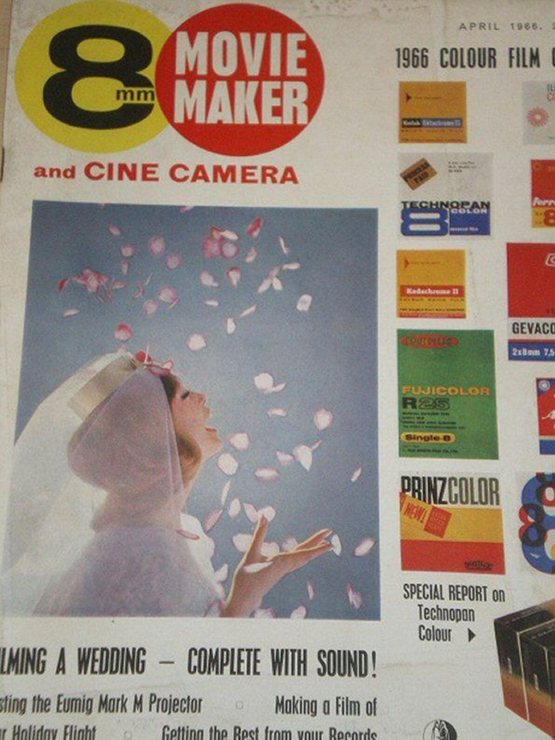 8mm MOVIE MAKER magazine side cover  April 1966