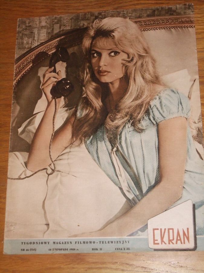 EKRAN (Po) magazine side cover Issue 84 16 November 1958