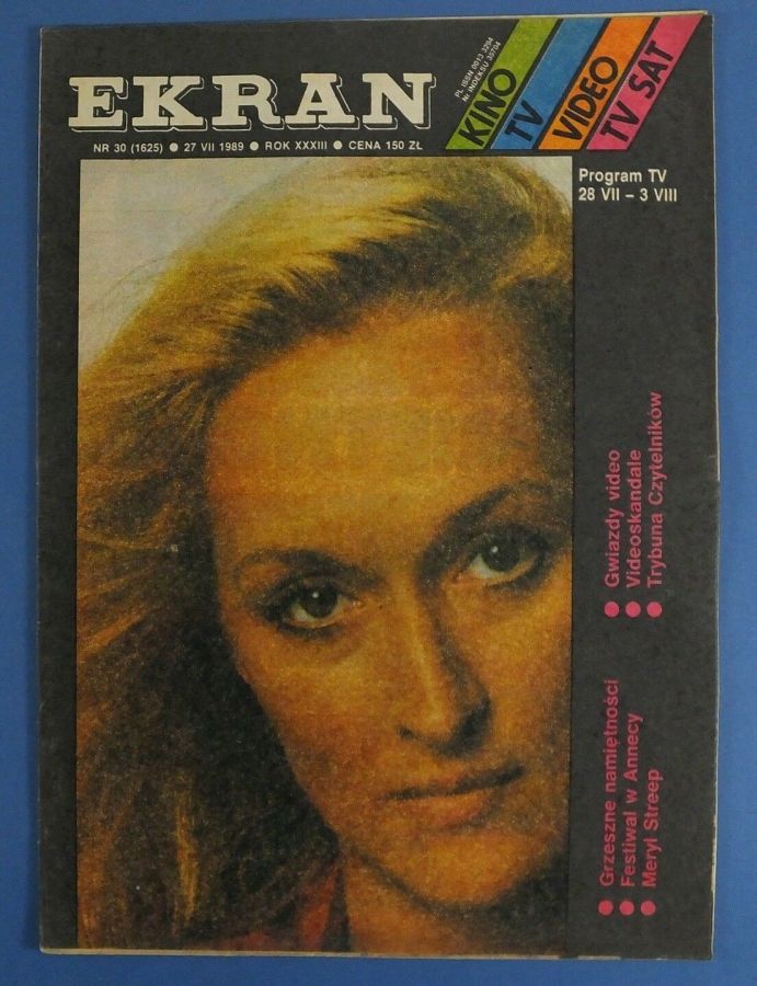 EKRAN (Po) magazine side cover Issue 1625 27 July 1989