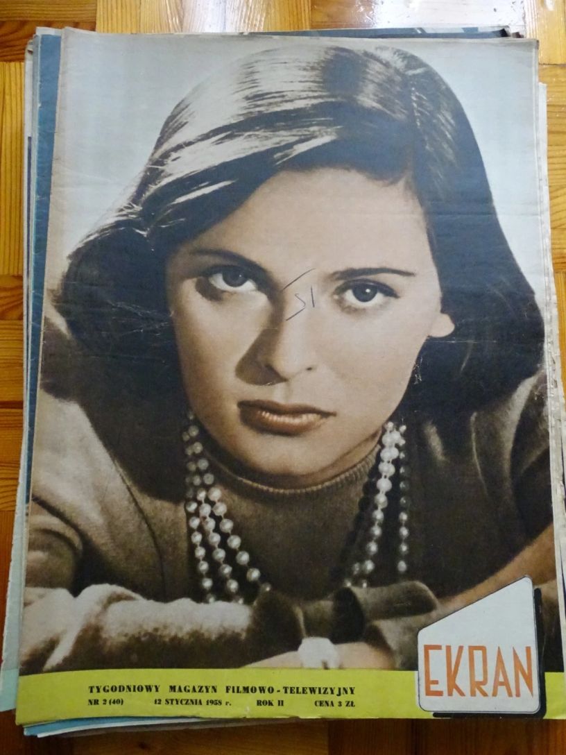 EKRAN (Po) magazine side cover Issue 40 12 January 1958