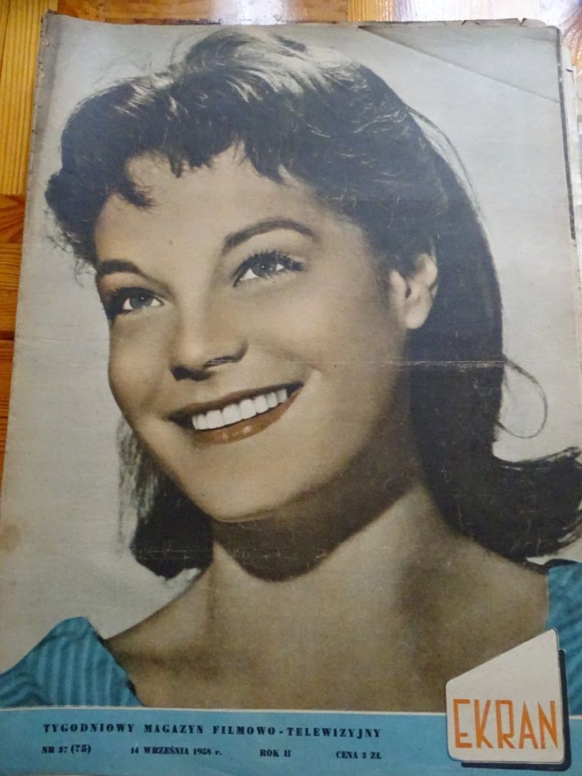 EKRAN (Po) magazine side cover Issue 75 14 September 1958