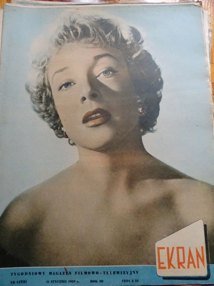 EKRAN (Po) magazine side cover Issue 92 11 January 1959