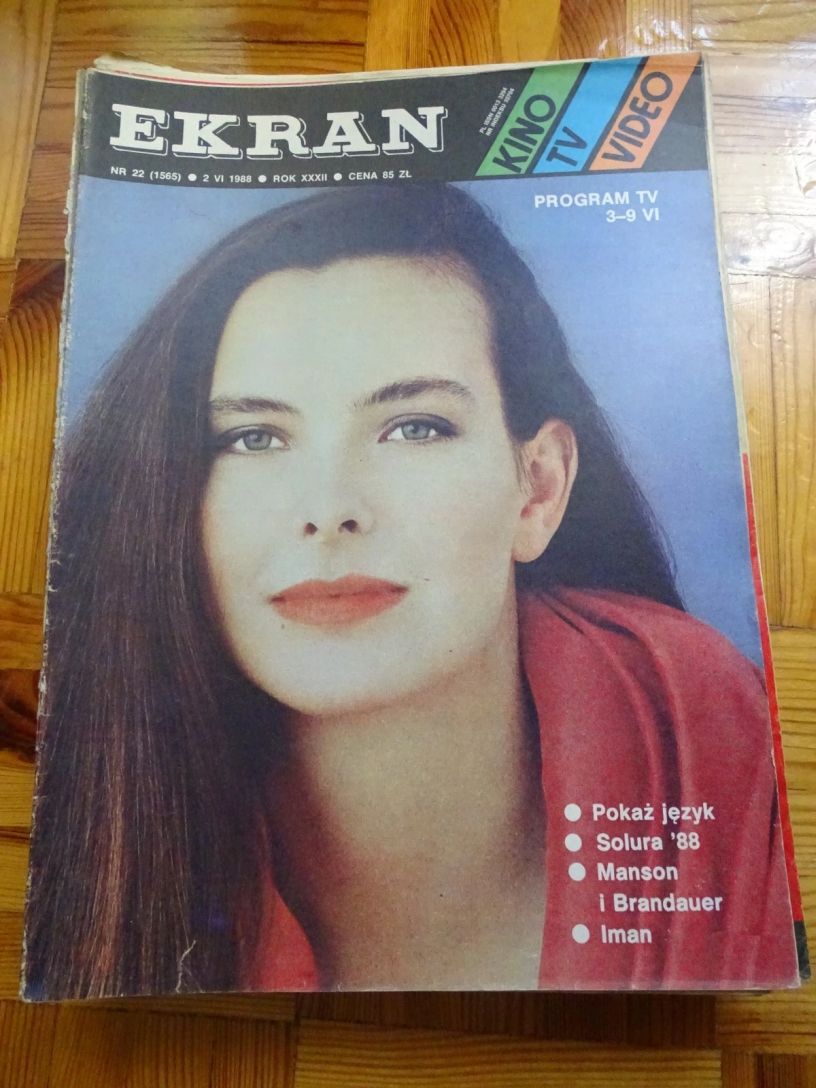EKRAN (Po) magazine side cover Issue 1565 2 June 1988