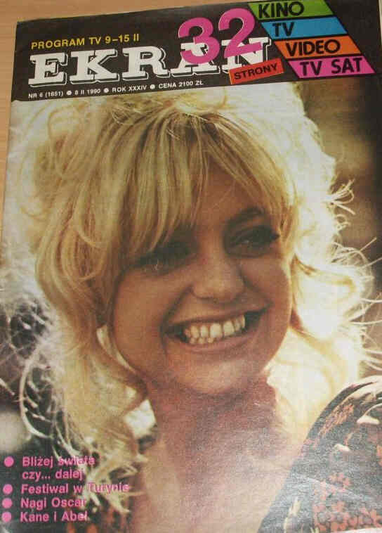 EKRAN (Po) magazine side cover Issue 1651 8 February 1990