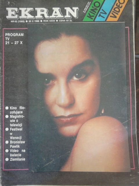 EKRAN (Po) magazine side cover Issue 1585 20 October 1988
