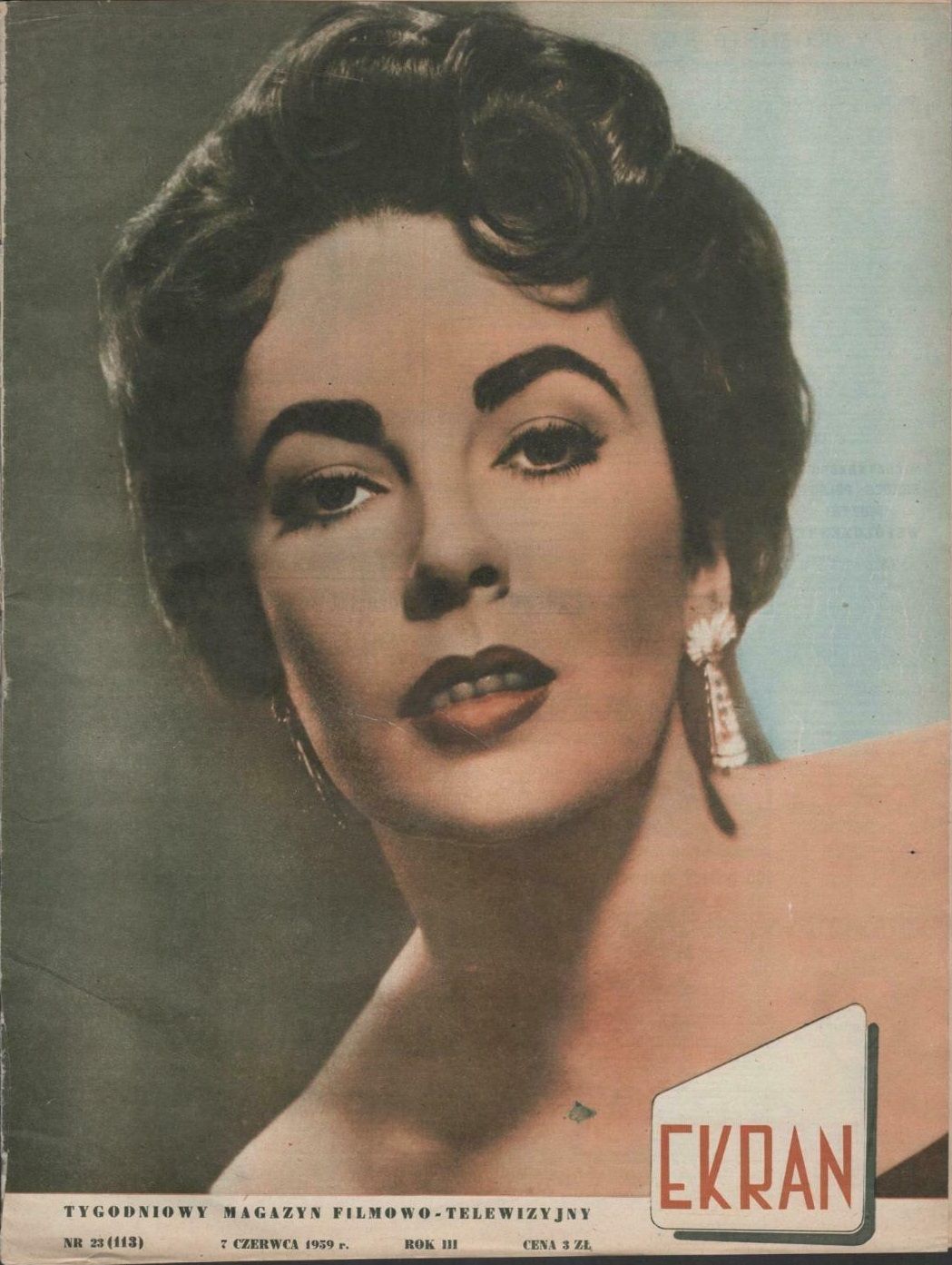 EKRAN (Po) magazine side cover Issue 113 7 June 1959