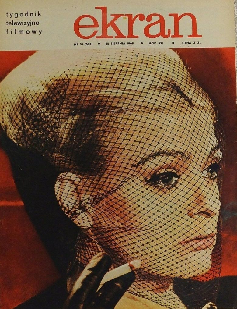EKRAN (Po) magazine side cover Issue 594  Vol 12 No  34 25 August 1968
