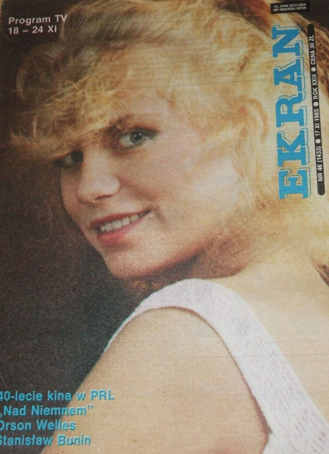 EKRAN (Po) magazine side cover Issue 1433 17 November 1985
