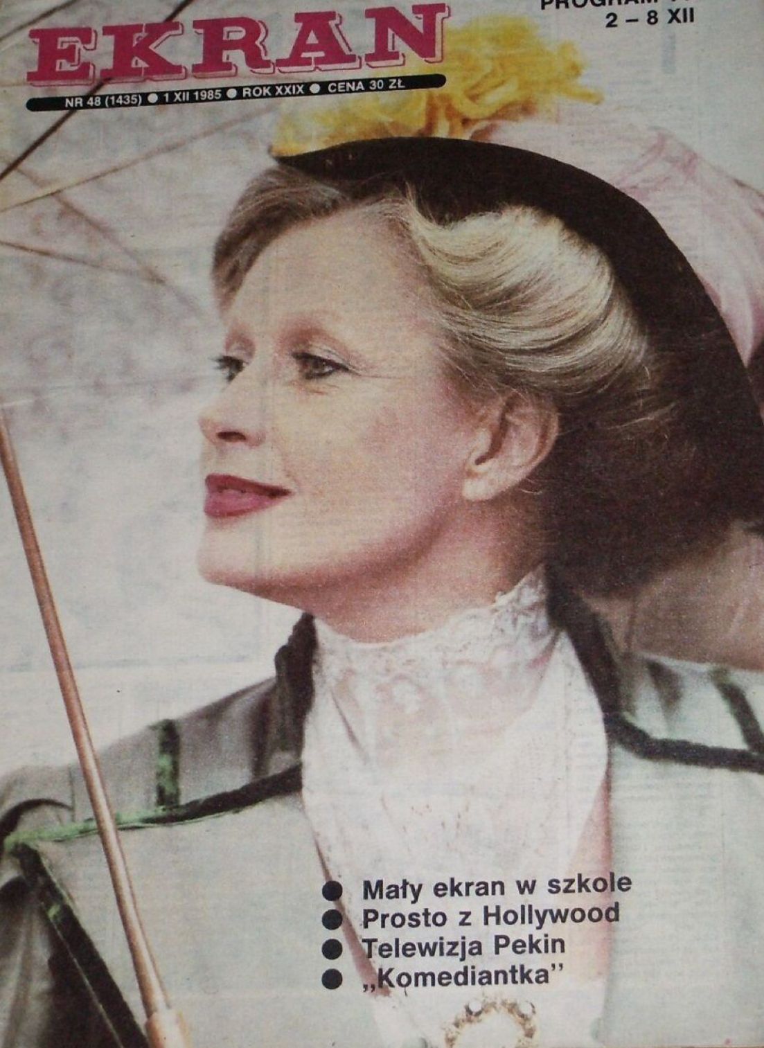 EKRAN (Po) magazine side cover Issue 1435 1 December 1985