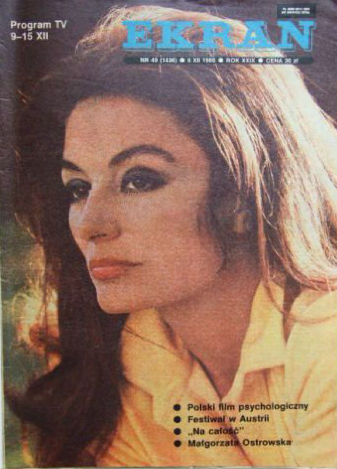 EKRAN (Po) magazine side cover Issue 1436 8 December 1985