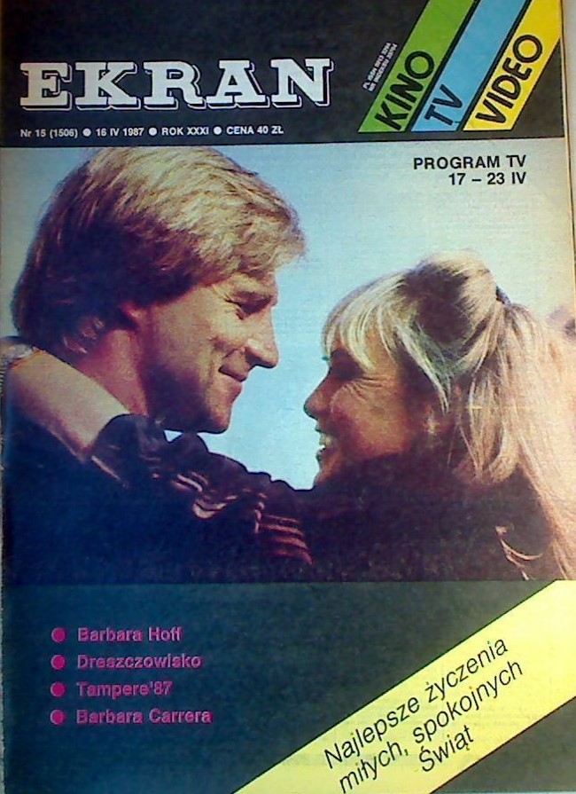 EKRAN (Po) magazine side cover Issue 1506 16 April 1987