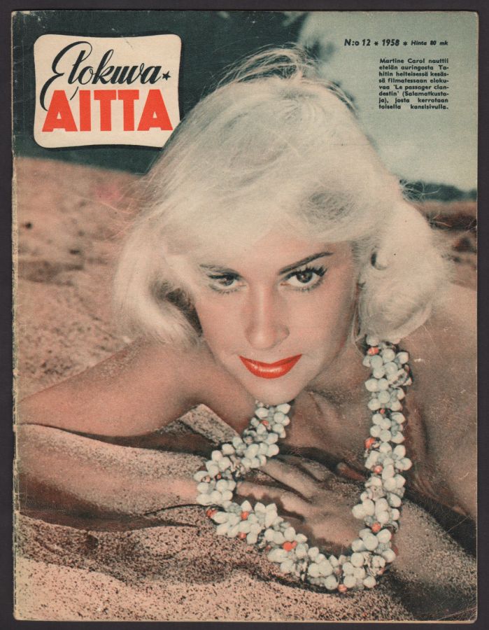ELOKUVA-AITTA magazine side cover Issue 12   1958
