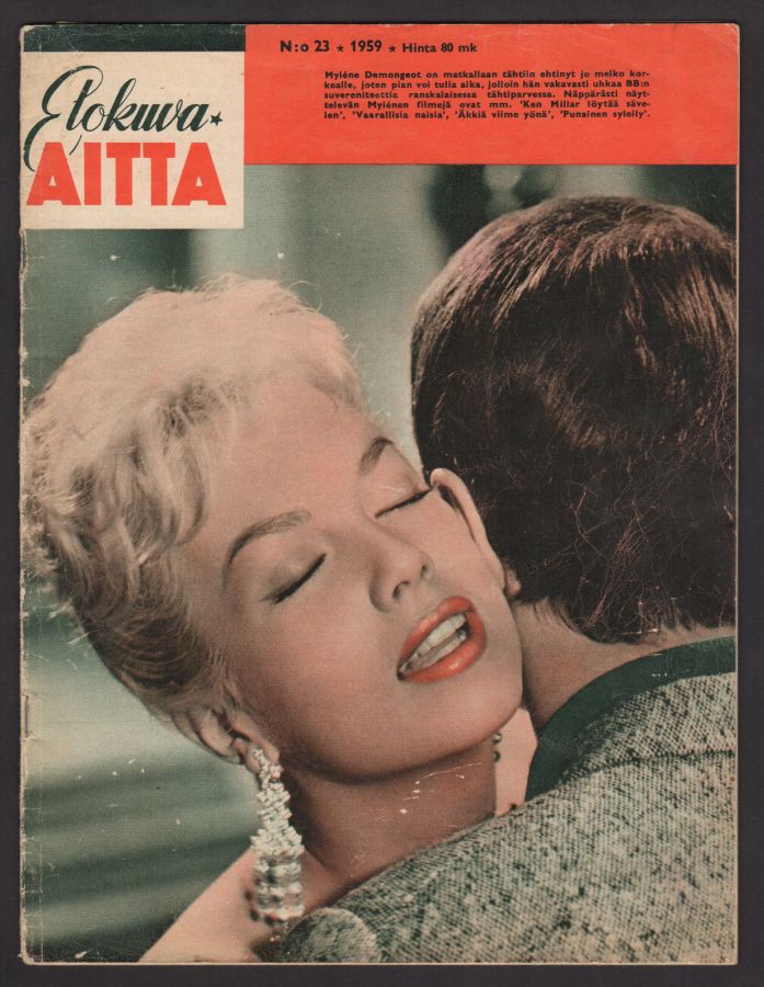 ELOKUVA-AITTA magazine side cover Issue 23   1959