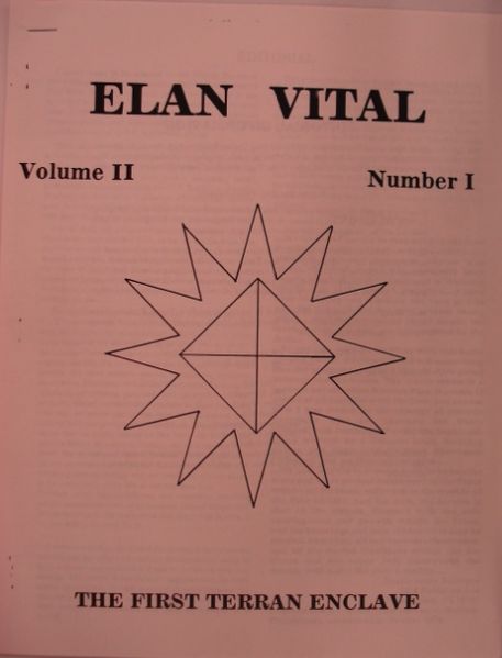 ELAN VITAL magazine side cover Issue 1 August/September 1978