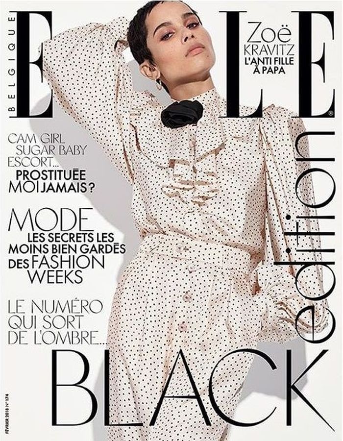 ELLE BELGIUM magazine side cover  February 2018