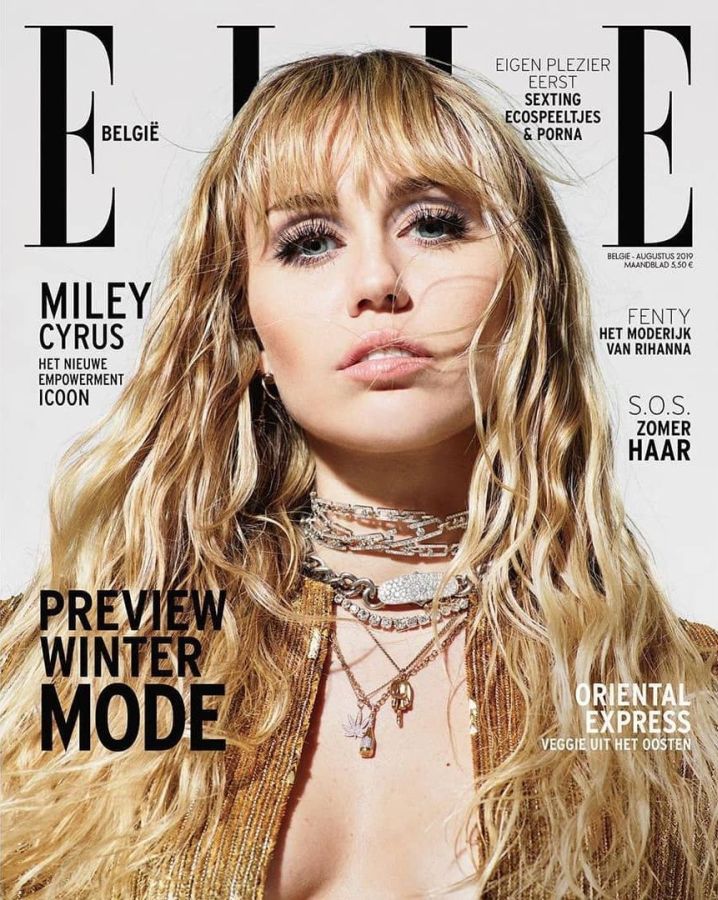 ELLE BELGIUM magazine side cover  August 2019