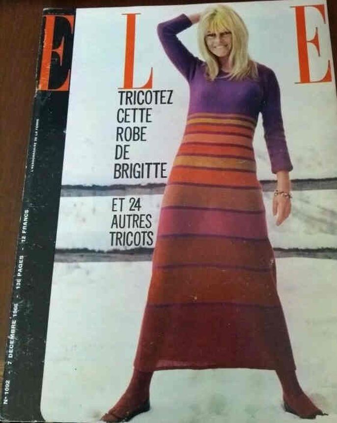ELLE BELGIUM magazine side cover 7 December 1966