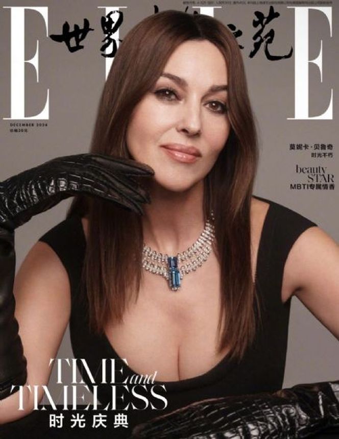 ELLE CHINA magazine side cover  December 2024