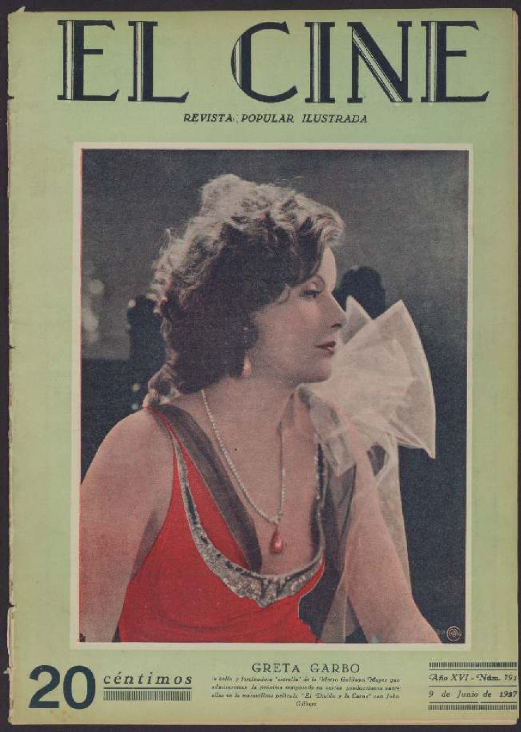 CINE | EL magazine side cover Issue 791 9 June 1927