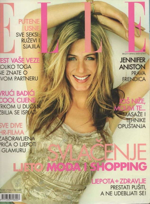 ELLE CROATIA magazine side cover  July 2003