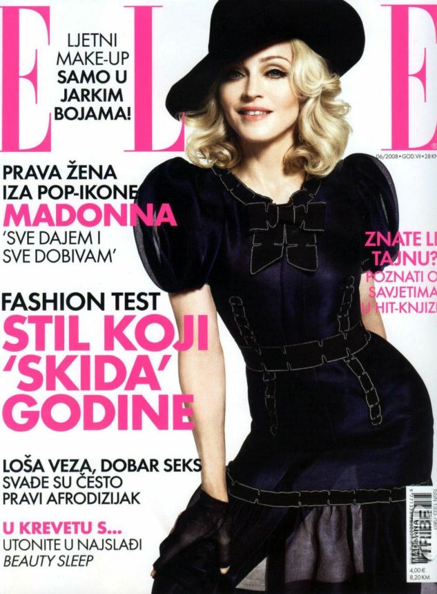 ELLE CROATIA magazine side cover  June 2008