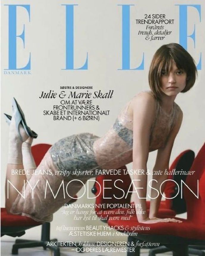 ELLE DENMARK magazine side cover  February 2024