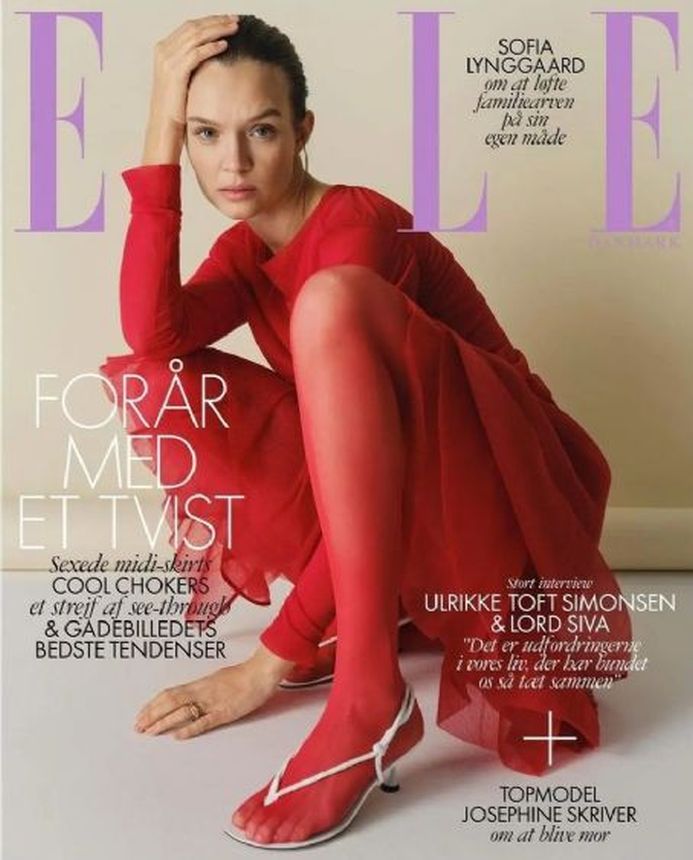 ELLE DENMARK magazine side cover  March 2024
