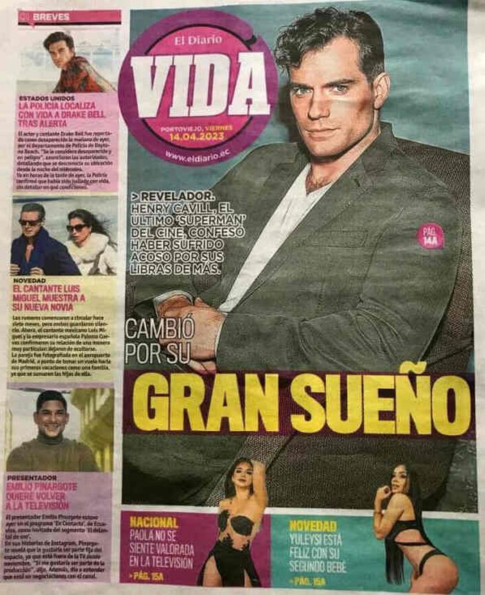 EL DIARIO VIDA magazine side cover 14 April 2023