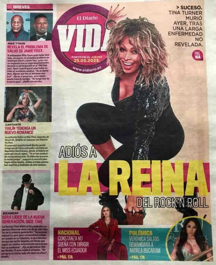 EL DIARIO VIDA magazine side cover 25 May 2023