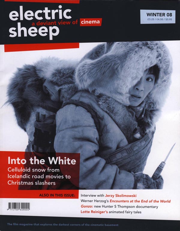 ELECTRIC SHEEP magazine side cover Issue 3 December 2008